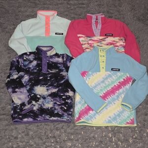 Lands' End Girls' Colorblock Pullover Fleece - Assorted Colors
